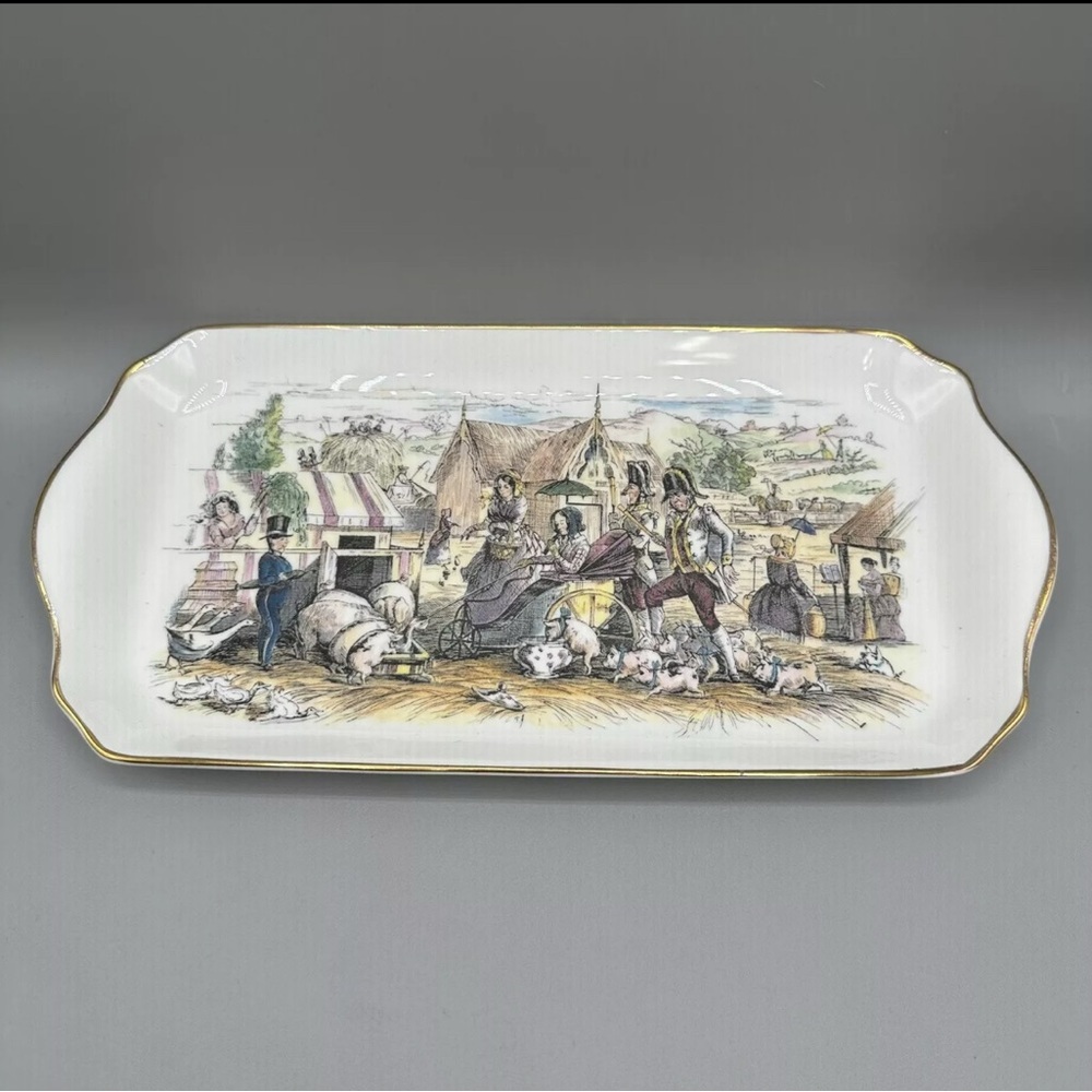 Coalport Punch Bone China Publications Sandwich Plate